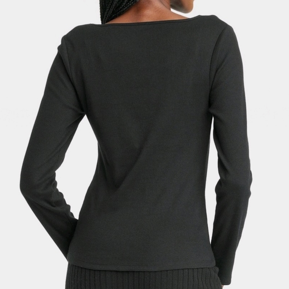 A New Day Brand New Cut Out Top. Black. NWT. - Picture 2 of 8